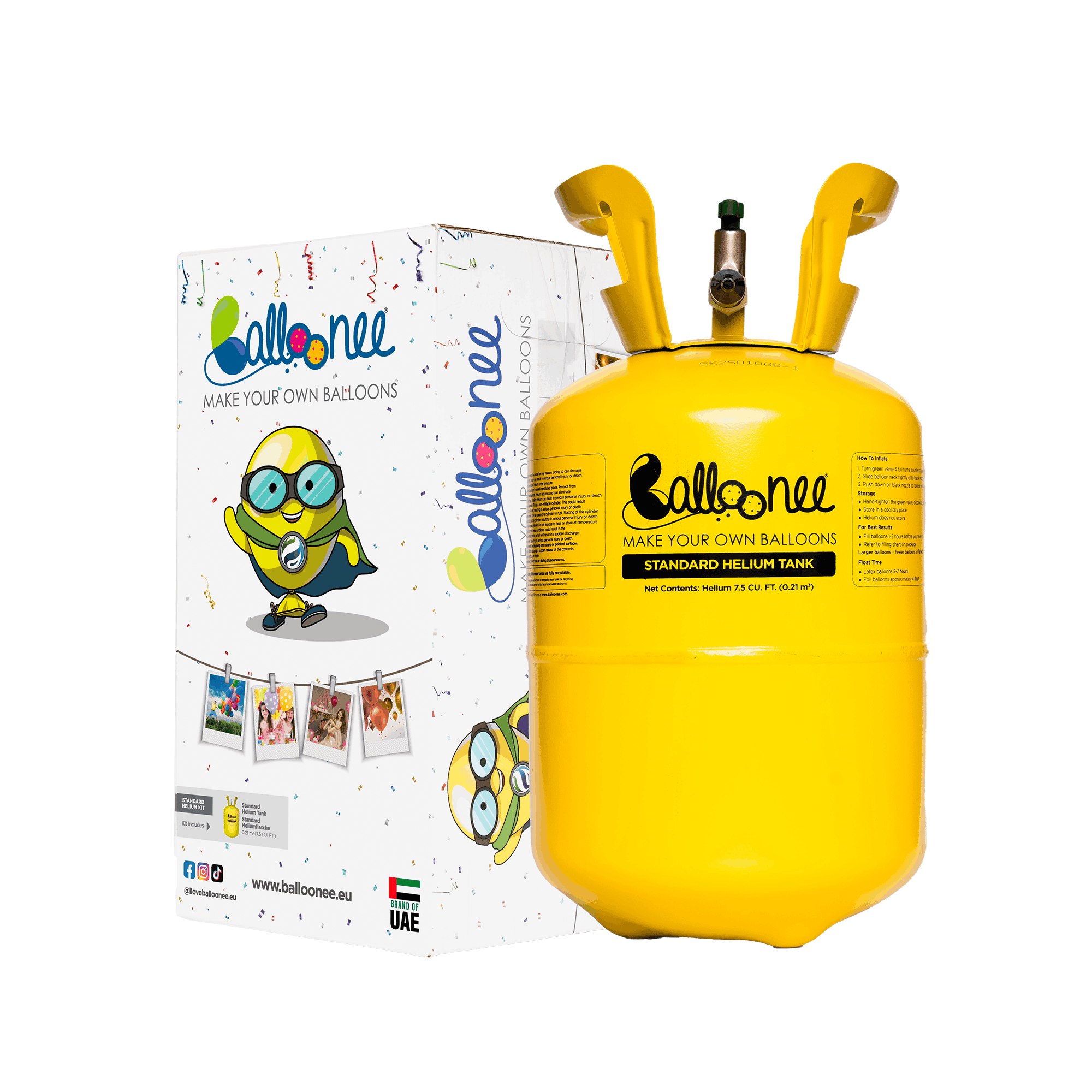 Balloonee helium tank, portable size